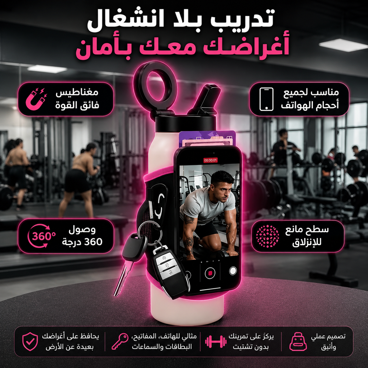 Gym Buddy Organizer – Support Magnétique